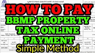 HOW TO PAY BBMP PROPERTY TAX ONLINE PAYMENT #bbmp #bbmptax #bbmppropertytax #bangalore #tax #mobile