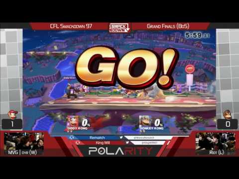 CFL Smackdown 97 WiiU - Riot (DK) vs MVG Dyr (Diddy Kong) - Grand Finals