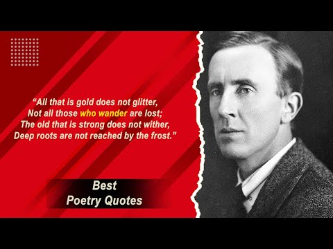 All that is gold does not glitter || Best Poetry Quotes||J.R.R. Tolkien