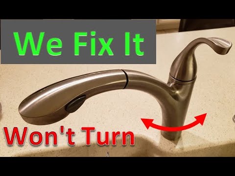 Kohler Pulldown Kitchen Faucet won't turn (swivel).  Fix it!