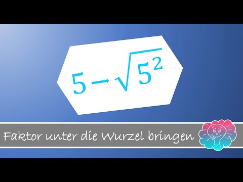 Faktoren unter eine Wurzel bringen - ganz schnell erklärt 😀