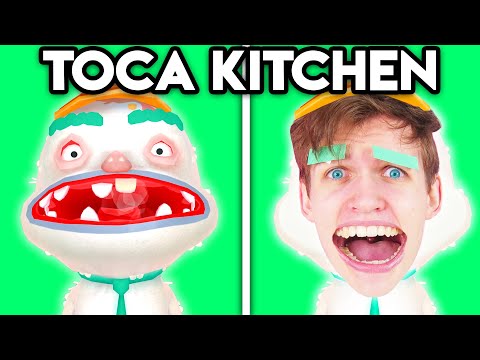 TOCA KITCHEN WITH ZERO BUDGET! (TOCA KITCHEN APP PARODY BY LANKYBOX!)