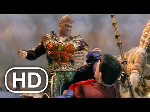 JUSTICE LEAGUE Superman Army Vs Army Of Aquaman Fight Scene 4K ULTRA HD - Injustice Cinematic