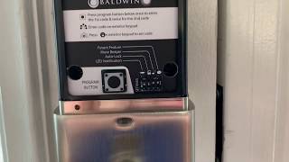 How to enable and disable auto lock on Baldwin electronic door lock