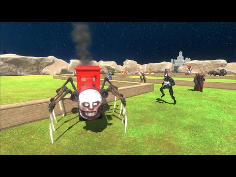Choo Choo Charles vs AVENGERS OASIS DEATH RUN - Animal Revolt Battle Simulator