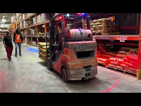 Forklift Helps Us With 28 Bags of Concrete at Home De-POT