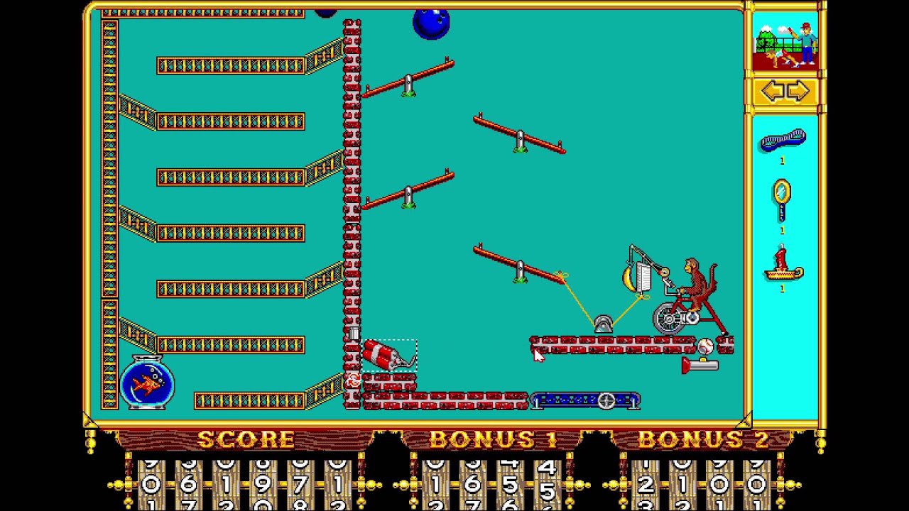 The Incredible Machine: Puzzle 46: "Save Bob the Fish" (PC Emulated