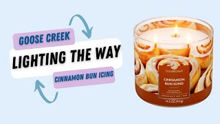 🔥 Lighting the Way | Goose Creek&#39;s Cinnamon Bun Icing Candle Review 🥮