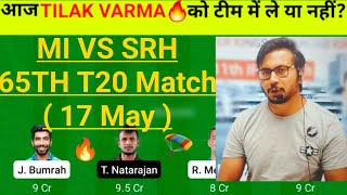 MI vs SRH Dream11 Team II MI vs SRH Dream11 Team Prediction II IPL 2022 II mi vs srh dream11
