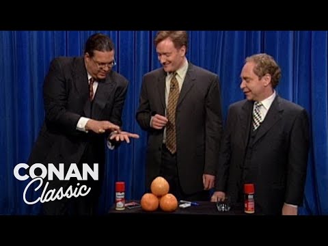Penn & Teller Teach Conan Sleight Of Hand | Late Night with Conan O’Brien