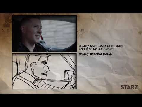 Starz POWER Sketch to Screen - Season 4 Episode 2 - Tommy (Joseph Sikora) Runs over Domingo (G-Rod)