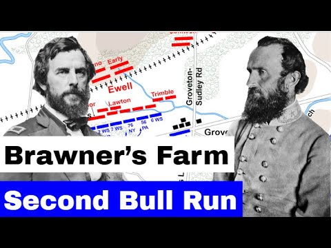 Second Battle of Bull Run, Part 1 Brawner's Farm | Animated Battle Map