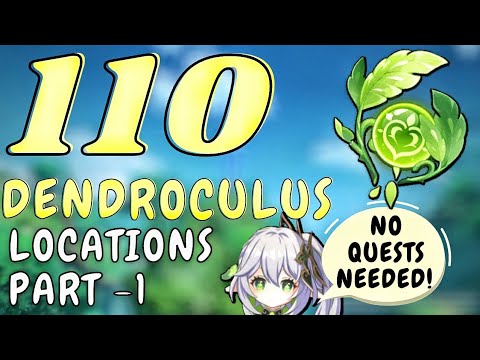 ALL 110 DENDROCULUS LOCATIONS Part 1 with Timestamps - No STORY QUEST NEEDED! | Genshin Impact 3.0