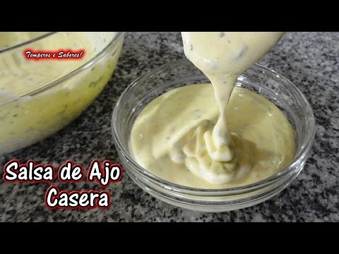 SALSA DE AJO Casera - receta rápida - Castellano