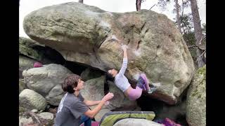 Video thumbnail de Get on Up, 7c. Fontainebleau