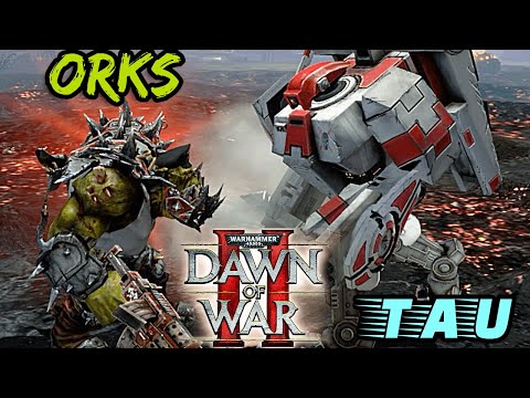 Cinematic Battle: TAU Empire vs Orks! - Astartes Mod | Warhammer 40K: Dawn of War 2: Retribution