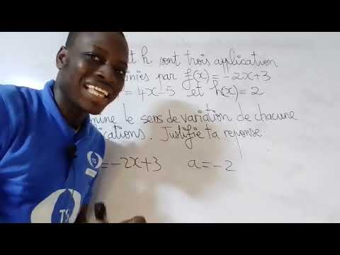 Déterminer le sens de variation d'une application affine