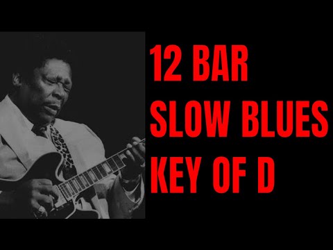 Soulful Slow 12 Bar-Blues Jam | Guitar Backing Track In D