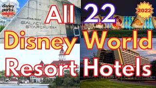 Walt Disney World Resorts Overview - ALL DISNEY HOTELS -  2022 - Orlando, Florida