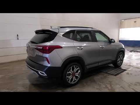2021 Kia Seltos SX Turbo AWD in Silver for sale at Indian Head Chrysler Dodge Jeep Ram Ltd. in Indian Head, SK