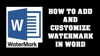 How to Insert Watermark in MS Word Picture Text