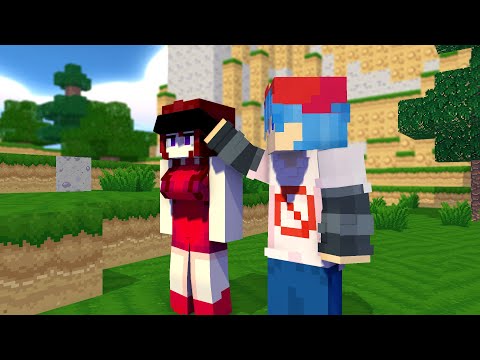 SUPRISE GIFT FIRST MEET LOVELY FNF GIRLFRIEND AND FNF BOYFRIEND - MINECRAFT ANIMATION #shorts