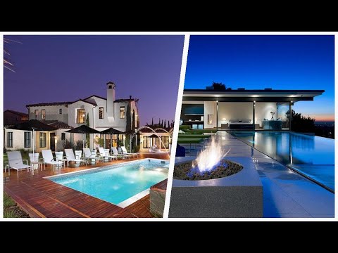 トレンディなデザインのモダンなスイミングプールの特徴 2022