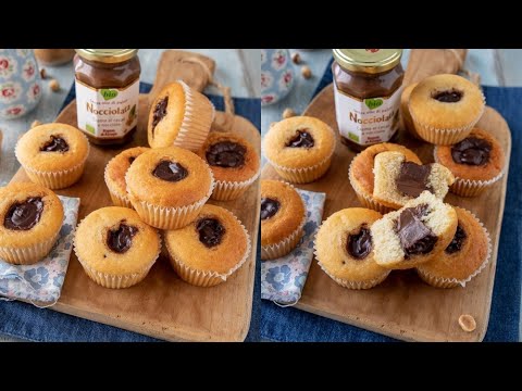 MUFFIN CON CUORE MORBIDO DI NOCCIOLATA - Chiarapassion
