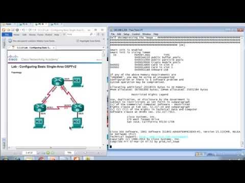 Lab 5.1.1.9 - Configuring Basic Single-Area OSPFv2 - Demonstration CCNA 3 Chapter 5 HD