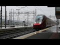 Frecciarossa High Speed Italian Train In The Rain