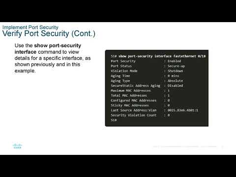 CCNA presentation - SWRE - Module 11  - Switch Security Configuration