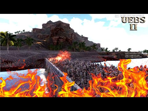 40 HEROES AMBUSHED BY 1,000,000 ZOMBIES ON THE BRIDGE | Ultimate Epic Battle Simulator 2 | UEBS2