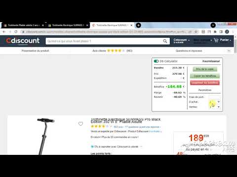 Ebay.fr dropshipping from Cdiscount.com | Extension for chrome - DS Calculator