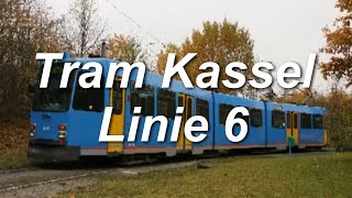 preview picture of video '[Video] Straßenbahnlinie 6 der Kasseler Verkehrs-Gesellschaft AG (KVG) im Jahr 2011'