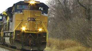 preview picture of video 'CSX SD70ACe 4839 @ Bardane'