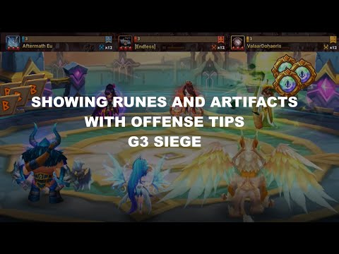 SHOWING RUNES AND ARTIFACTS - G3 SIEGE EU - Aftermath Eu vs ValaarDohaeris vs [Endless]