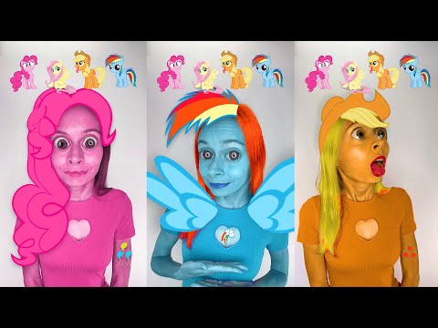 My Little Pony or Cartoon Characters In Real Life Challenge #Shorts by Anna Kova