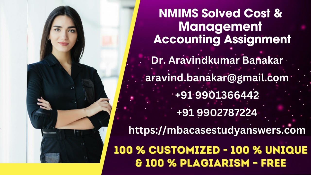 NMIMS Solved Cost & Management Accounting Assignment