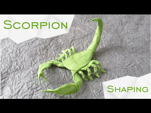 Origami Scorpion by Robert J. Lang (TUTORIAL) Shaping