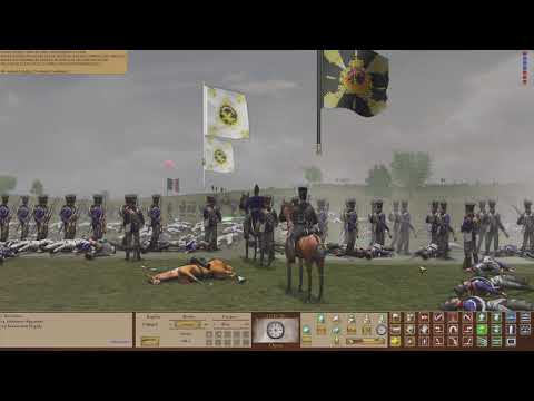 Scourge of War: Waterloo. Multiplayer battle, tactic map with scenes
