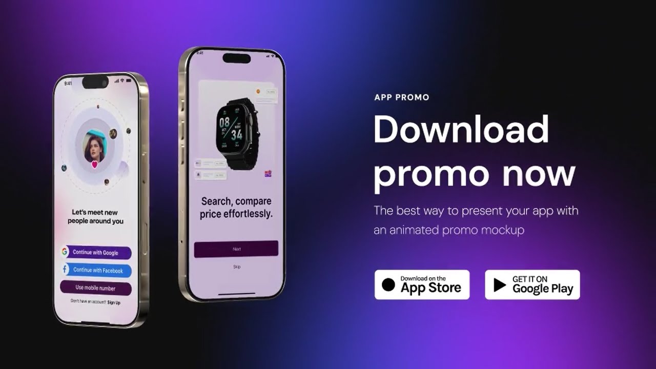 Animated iPhone Mockup App Promo - After Effects Template