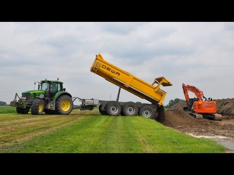 Grondverzet met Hitachi Zaxis, John Deere & DEWA, Fendt & Dezeure