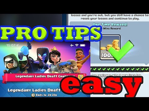 Legendary  Ladies Draft Challenge | clash royale draft challenge tips