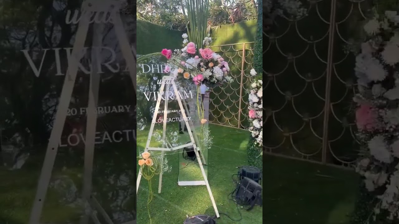 Outdoor Mandap Decor With Crystal & Floral Decor 🎆