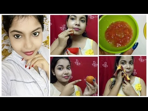 GET INSTANT FAIRNESS WITH 1(one) TOMATO // DIY TOMATO FACIAL FOR CLEAR AND GLOWING SKIN Video