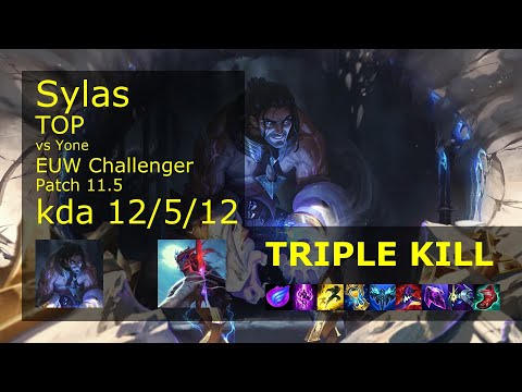 Sylas vs Yone Top - EUW Challenger 12/5/12 Patch 11.5 Gameplay