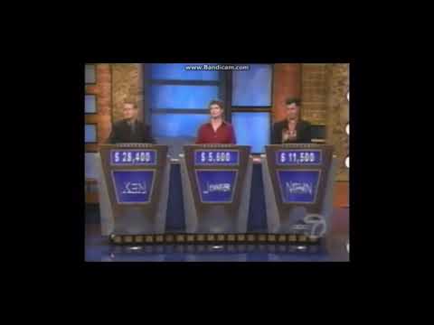 Double Jeopardy; too young for this one? - Ken Jennings DAY 59 - 3rd Daily Double (10/25/04)