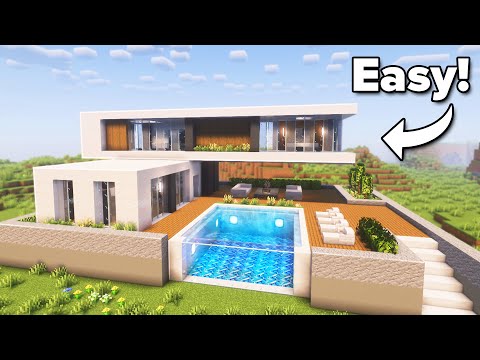 Minecraft: How to Build a LARGE Modern House | Tutorial🏠