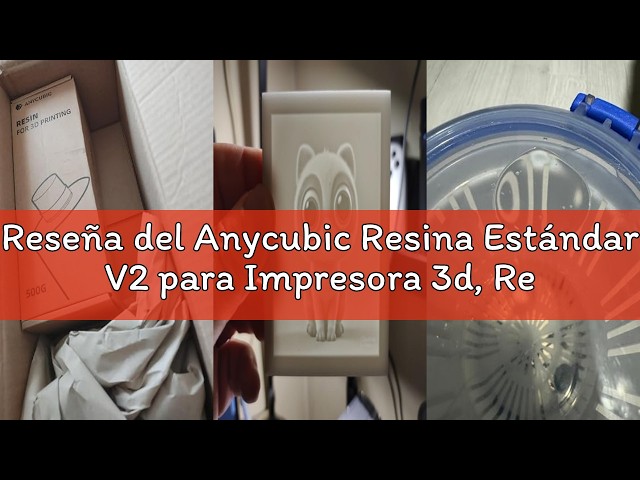 Vídeo relacionado con ANYCUBIC Standard Resin para Impresora 3D, Resina UV 405 nm Estándar Resina, con Alta Precisión y Curado Rápido y Excelente Fluidez para la Impresoras 3D LCD DLP (Gris y Blanco, 2KG)