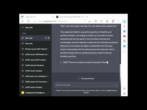 ChatGPT Spirituality ACIM Lesson 220 - Review of Lesson 200